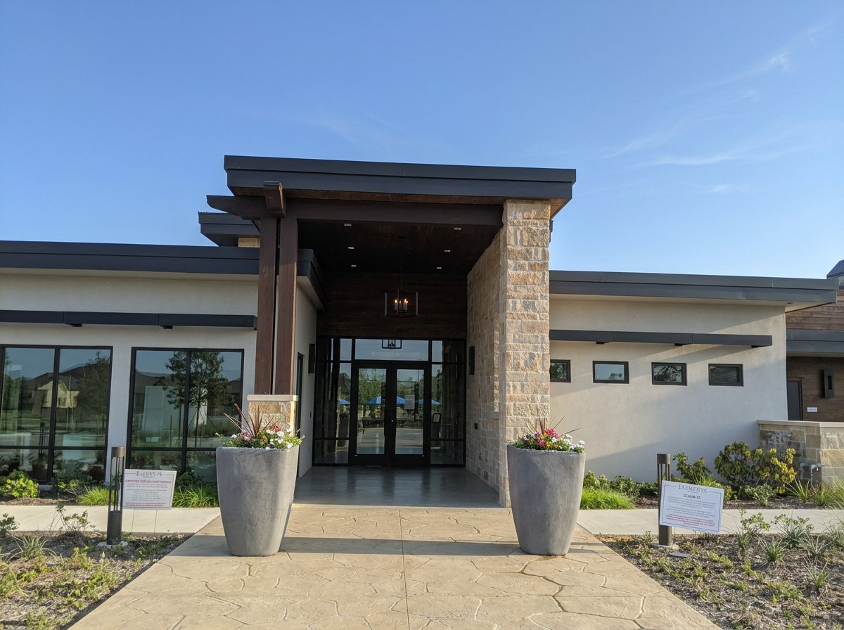 Exterior of the Magnolia Lifestyle Center reserved for the residents of the age restricted Elements at Viridian.