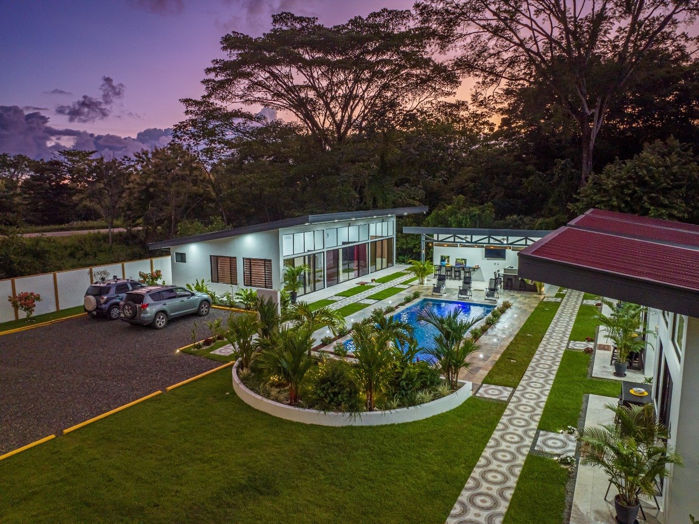 Incredible turnkey investment opportunity, 3 Rental villas, and a 2 Bedroom Home with a large pool.