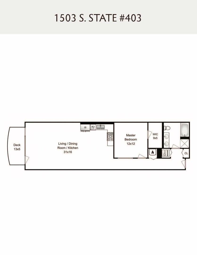 South Loop Loft: 1503 S State St,  #403