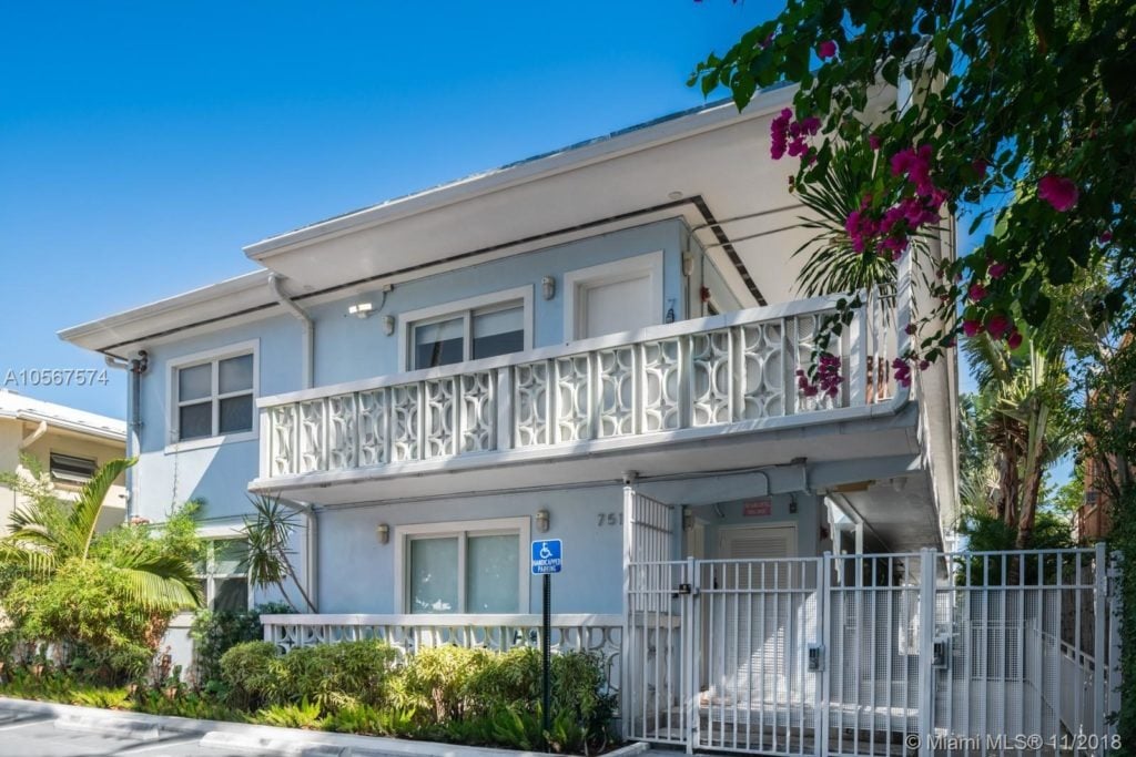 12 Unit Miami Beach Mid-century Building Sells at 751 Meridian by Luca Migliore