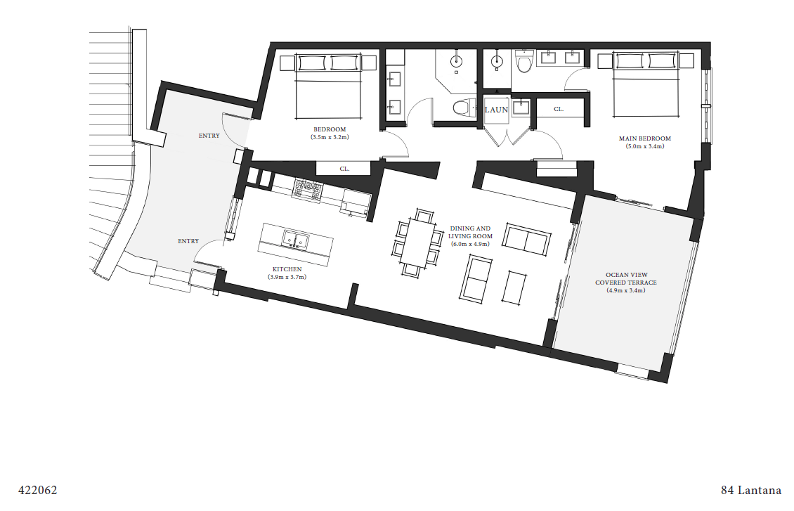 Lantana Residence 422062 | Elegant 2-Bedroom Condo with Partial Ocean Views