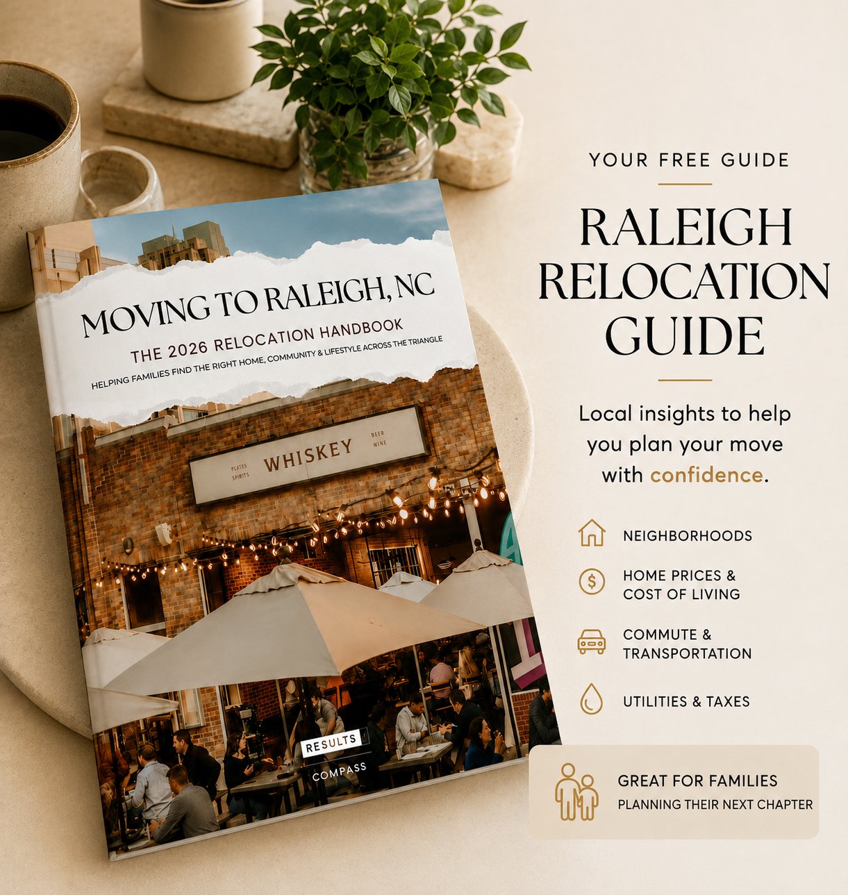 Raleigh Relocation Guide with information on cost of living, home prices, commuting, utilities, taxes, and family life in the Triangle.