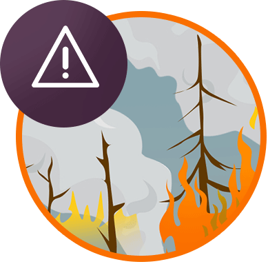 Wildfire hazard warning