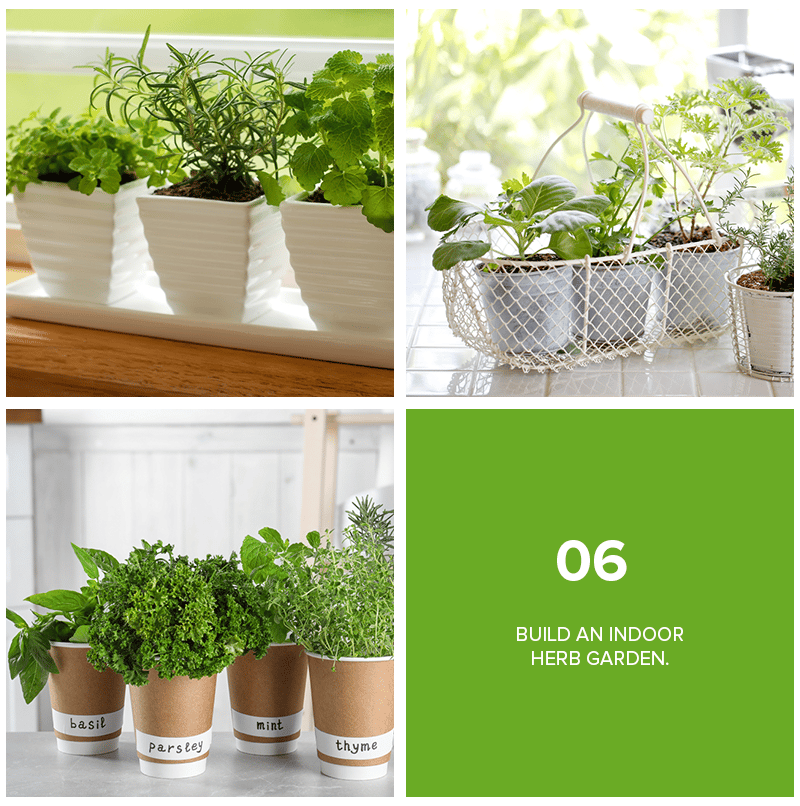 Indoor herb garden decorating tip, step 06.
