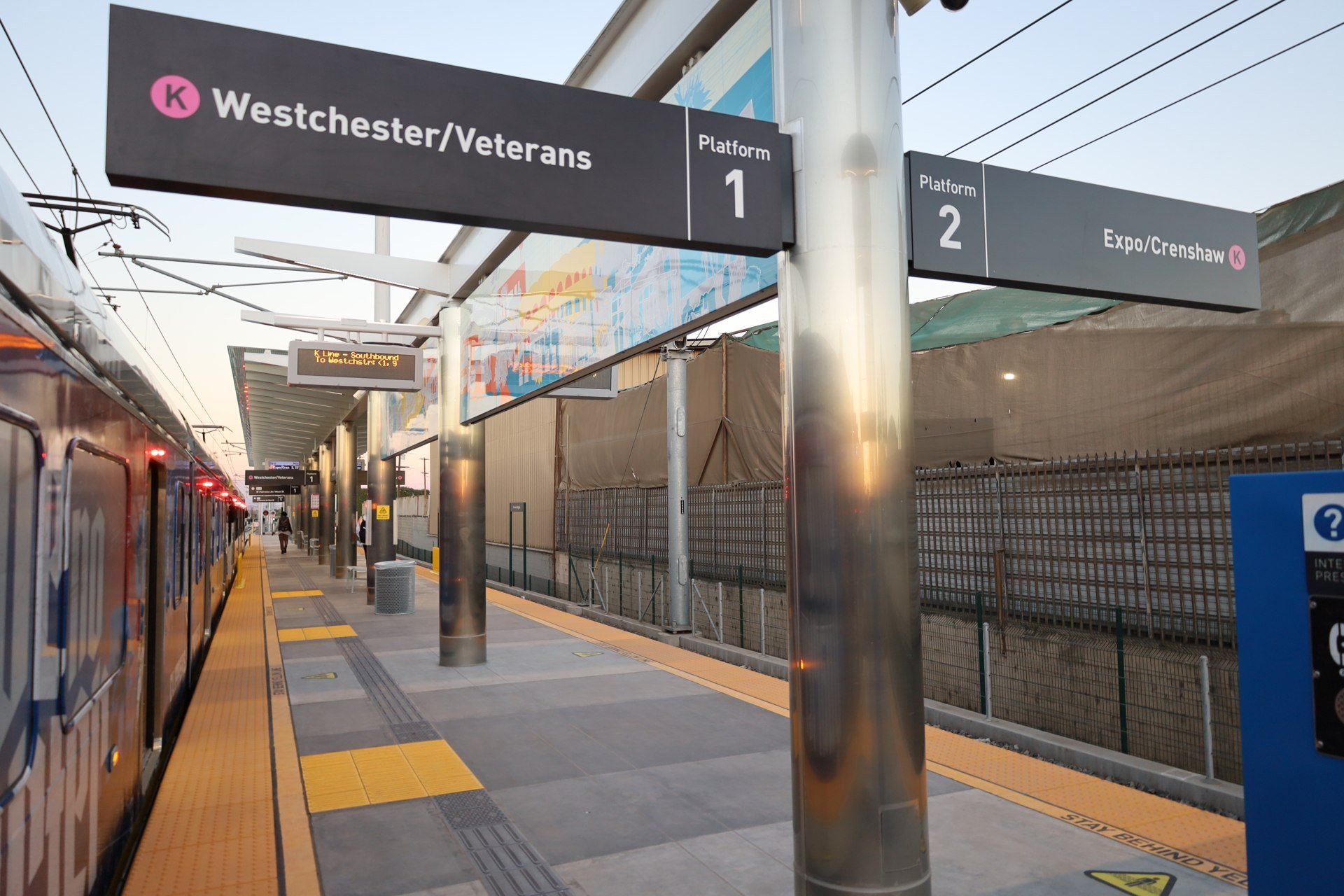 Fairview Heights Metro station in Inglewood, photographed in 2022