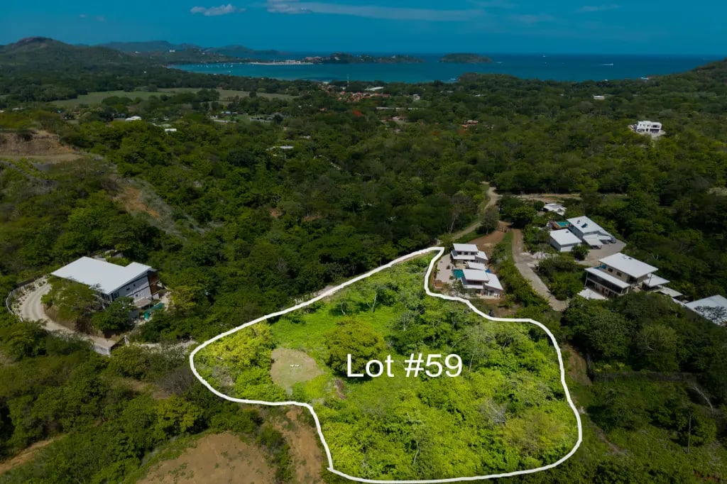 La Marcela Lot 59: Tranquil Jungle Ocean View Homesite in Potrero