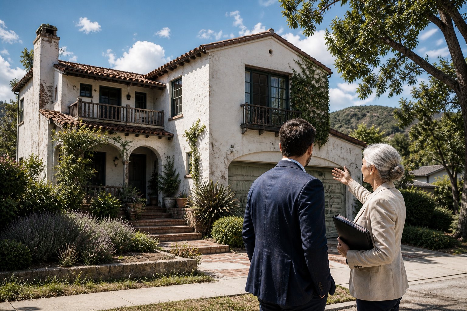 Buyer evaluating cosmetic fixer property for investment on the Central Coast