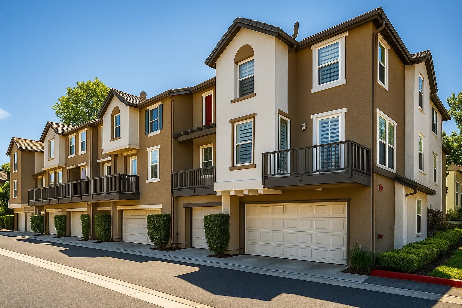 Camden Park townhomes exterior and pool area