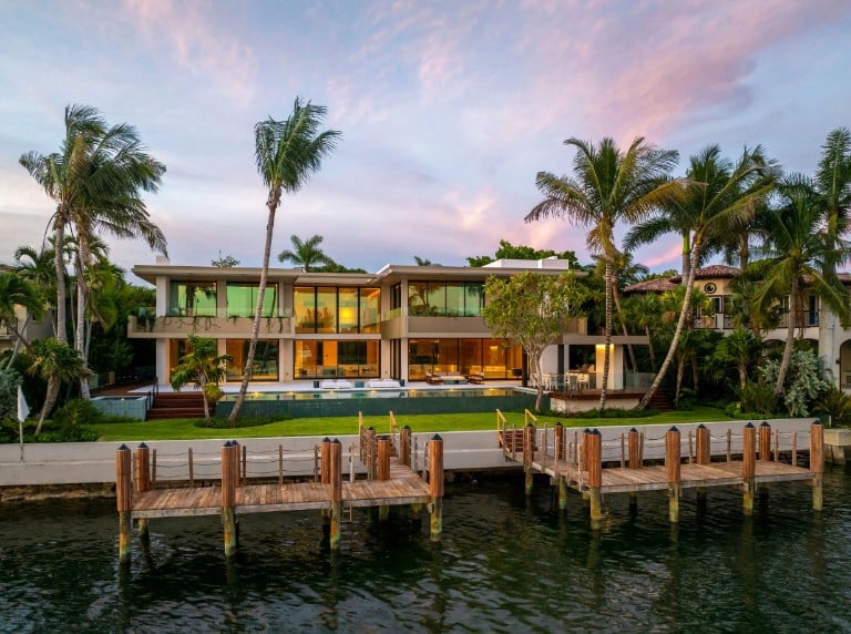 Waterfront Estate on Hibiscus Island Sells For $51.5 Million Setting New Record on Miami Beach's Palm and Hibiscus Island