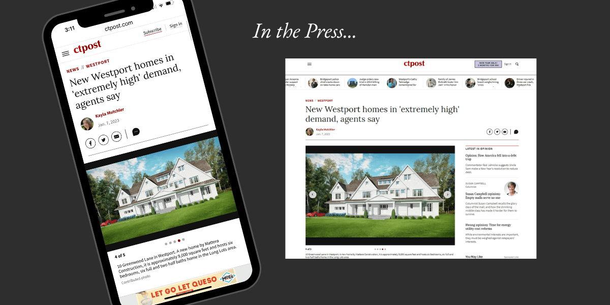 IN THE PRESS: New Westport homes in 'extremely high' demand, agents say