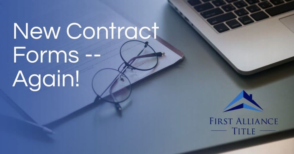 New Contract Forms — Again!