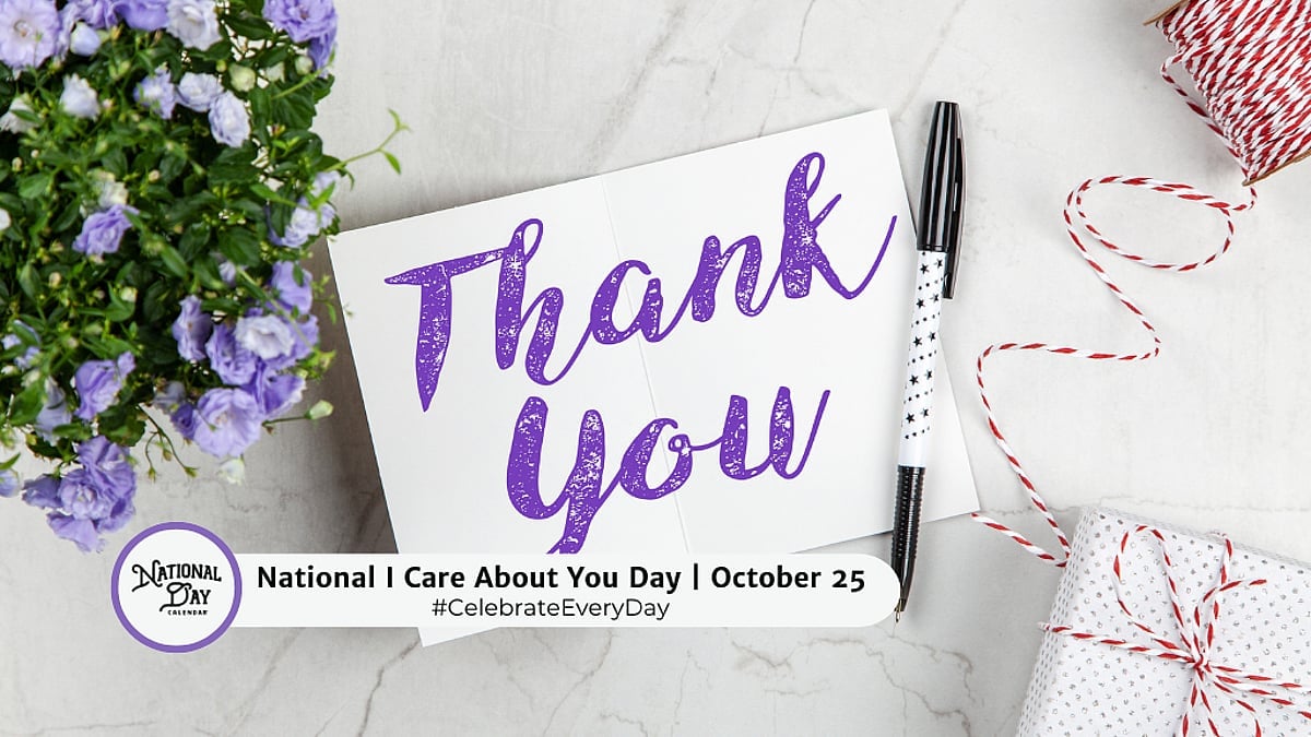 National I Care About You Day, October 25