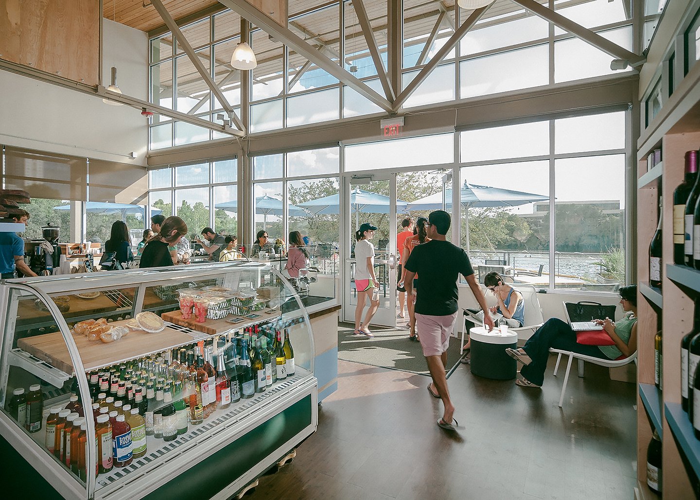 Guest houses with green lawn