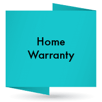Home Warranty booklet with a turquoise cover