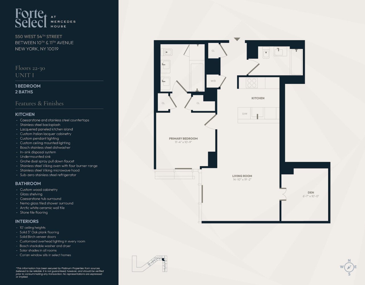 550 West 54th Street, Apt 26T