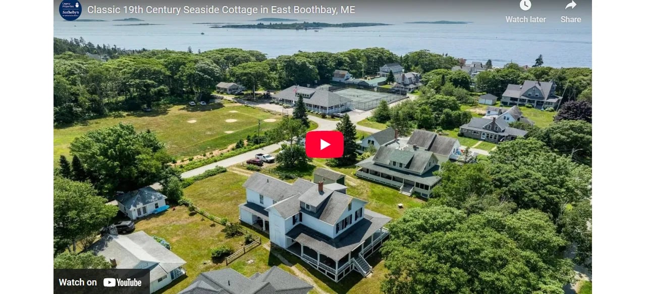 Classic 19th Century Seaside Cottage in East Boothbay, ME
