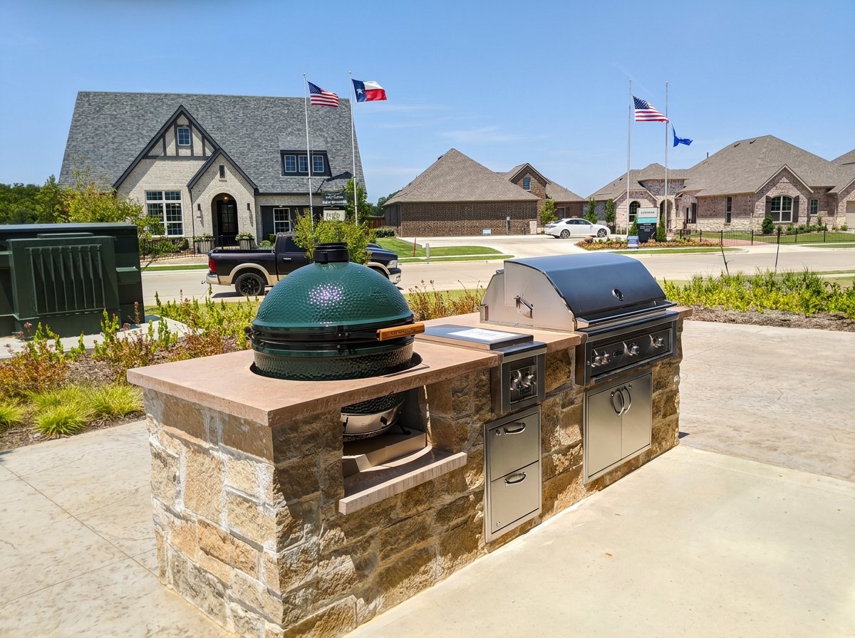 Green egg and grill rat the  Magnolia Lifestyle Center reserved for the residents of the age restricted Elements at Viridian.