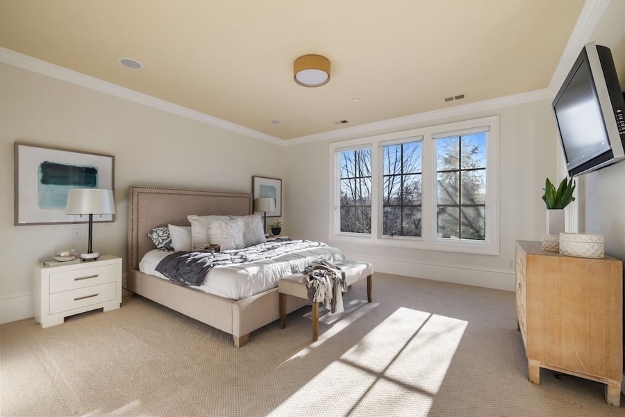 Primary suite inside Brownstones on France luxury residence in Edina