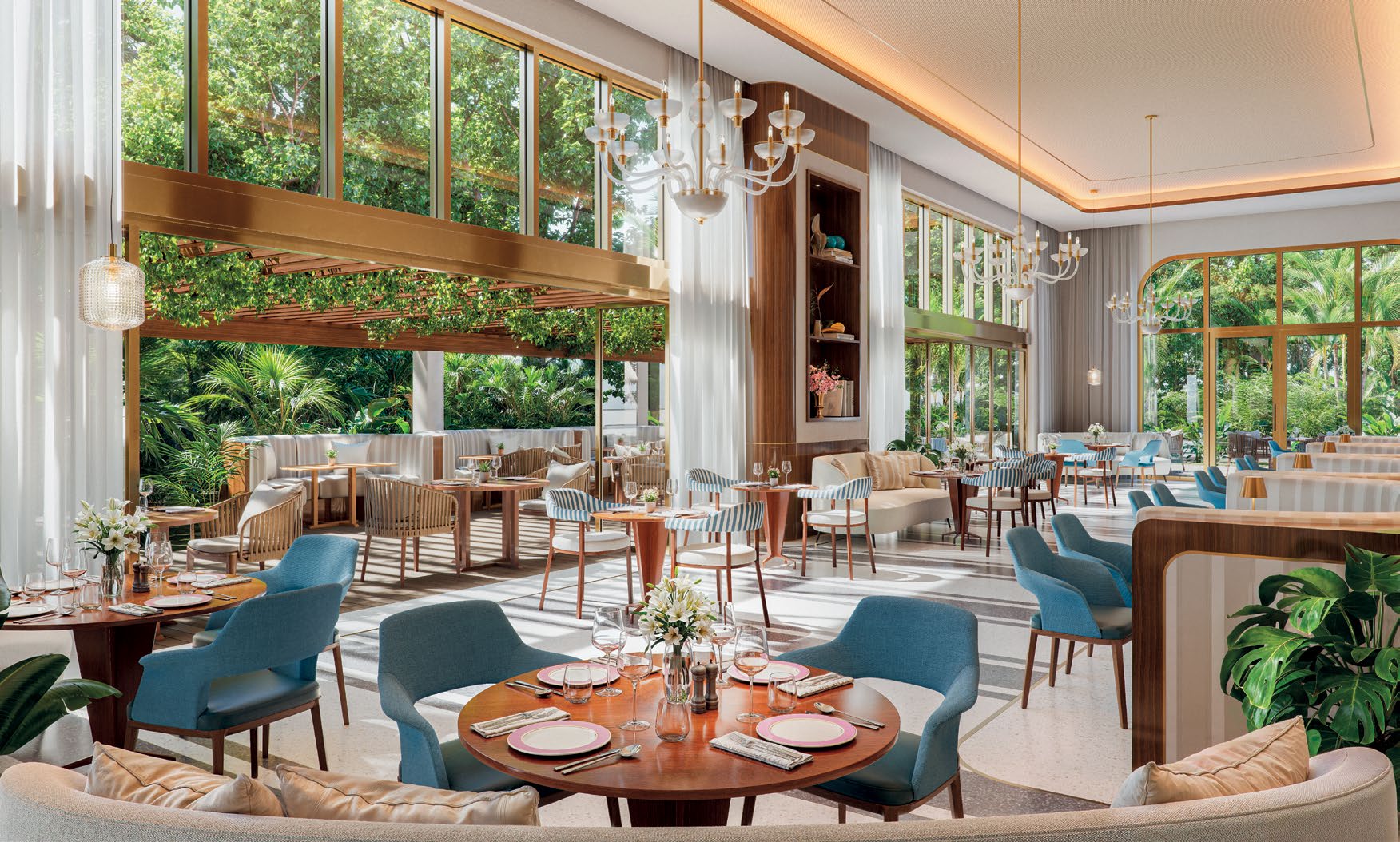 Rendering of Bellini Restaurant at Mr. C Residences Boca Raton