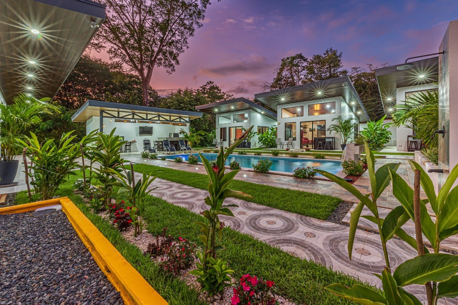 Incredible turnkey investment opportunity, 3 Rental villas, and a 2 Bedroom Home with a large pool.
