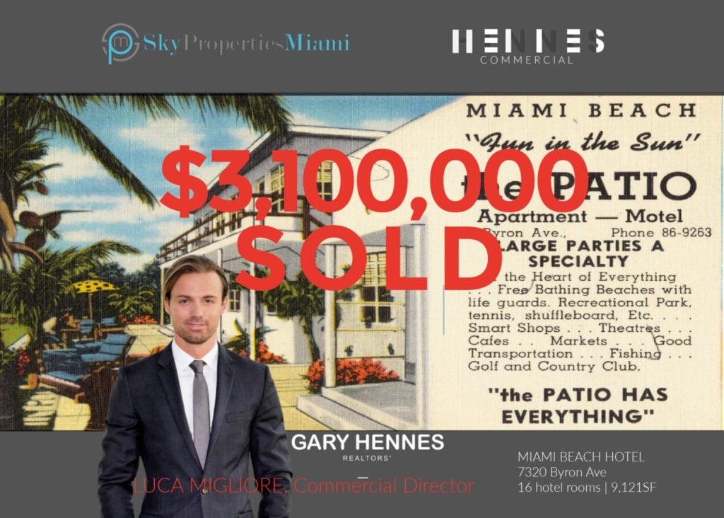 Miami Beach Hotel Sells: Luca Migliore Sells North Beach Suite Hotel at $3,100,000
