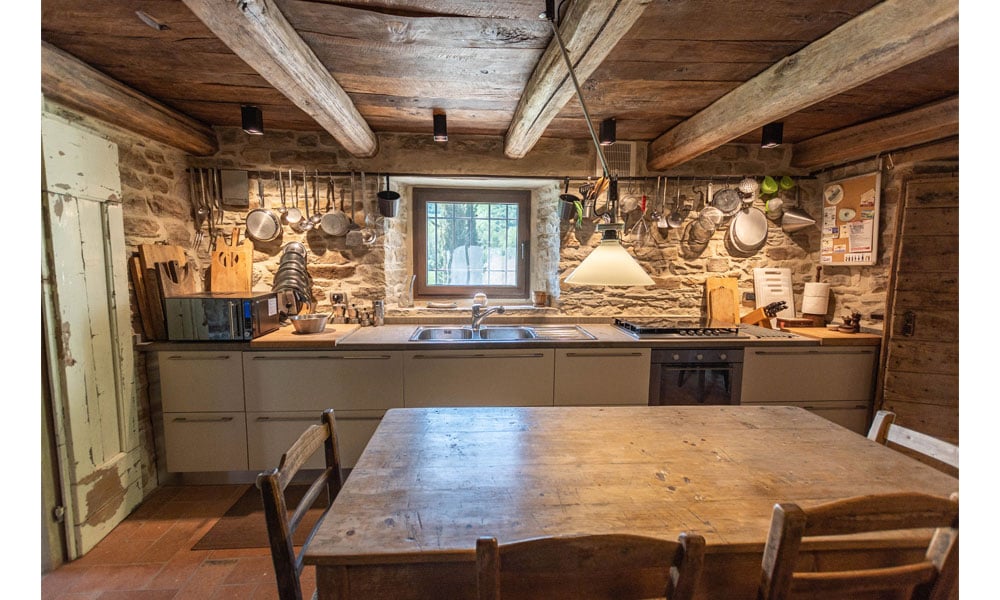 Stone Farmhouse Immersed In Nature