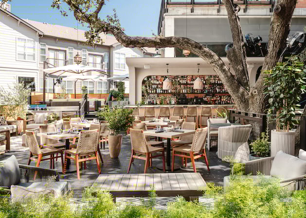 Guest houses with green lawn