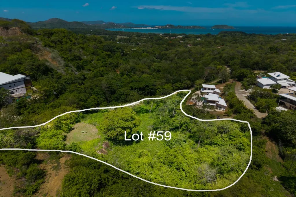 La Marcela Lot 59: Tranquil Jungle Ocean View Homesite in Potrero