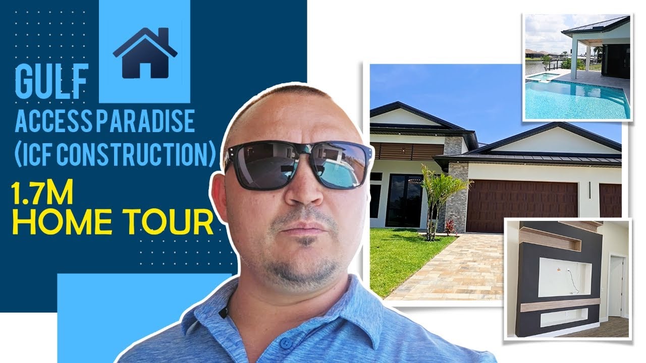 GULF ACCESS PARADISE HOME Built with ICF Construction in Cape Coral, FL