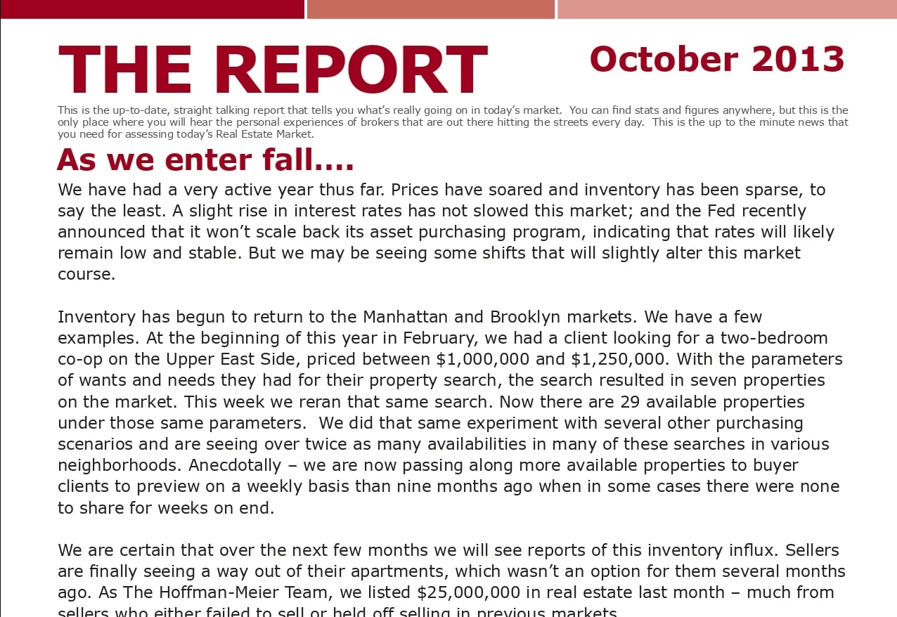 The Meier Report - October 2013