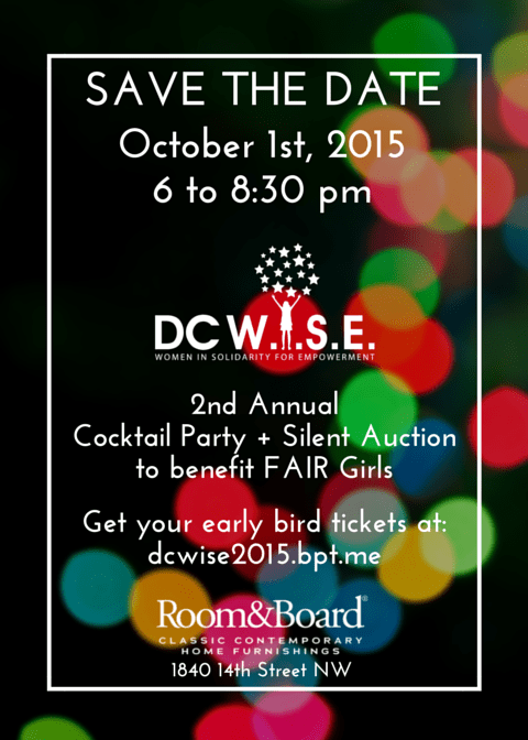 Save the Date! 2nd Annual DC Wise Cocktail Party & Silent Auction on 10/1