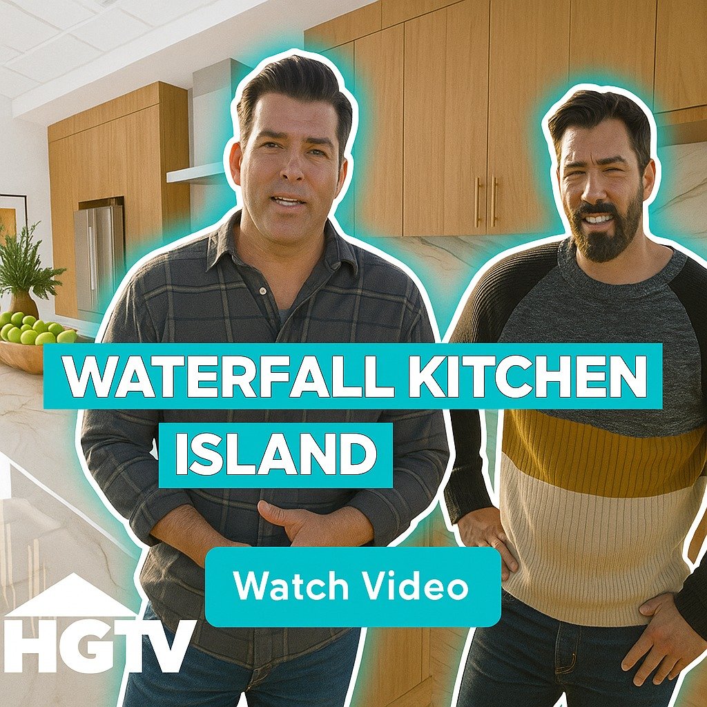 Waterfall Kitchen Island