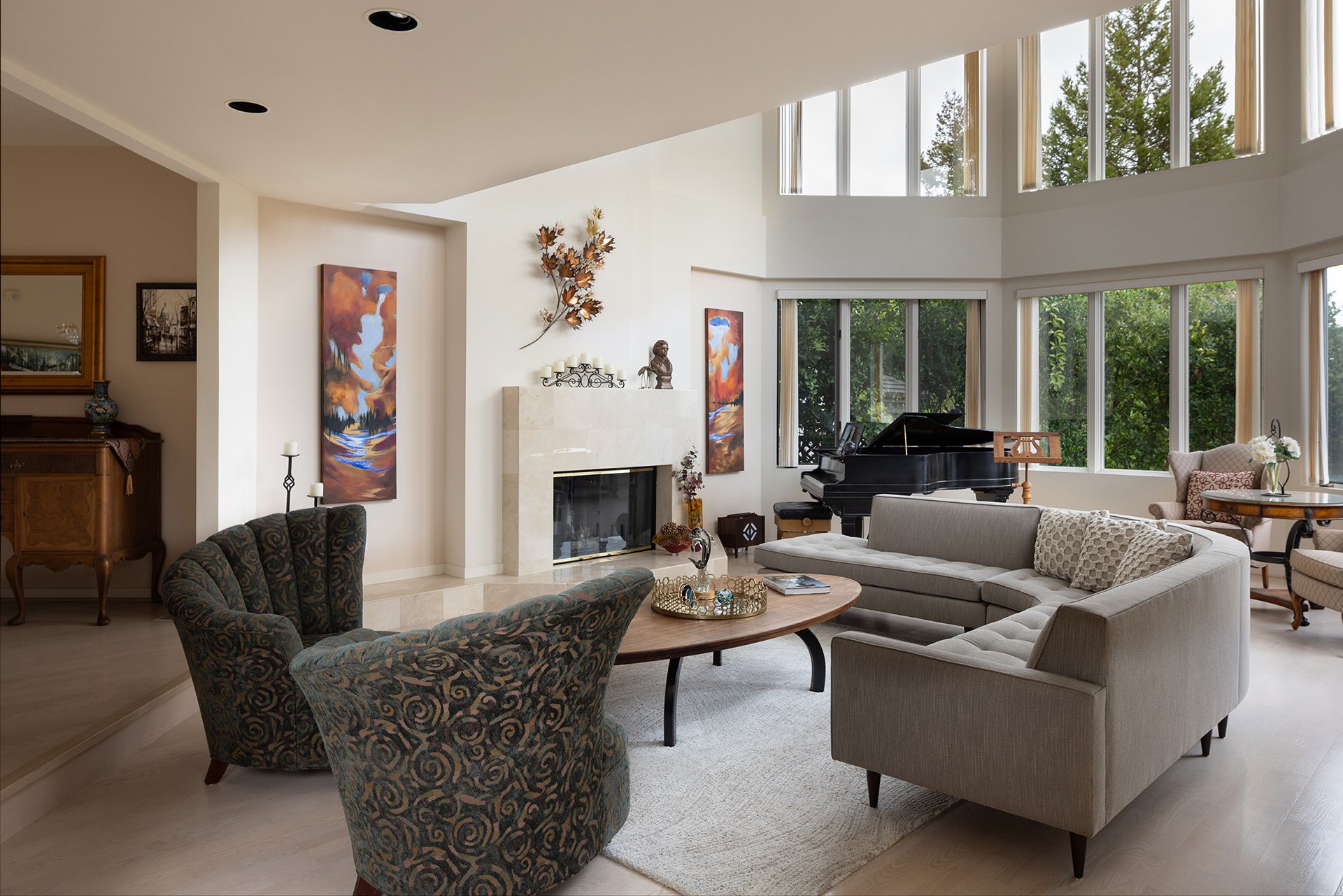 Sunlit Skyline Forest Home