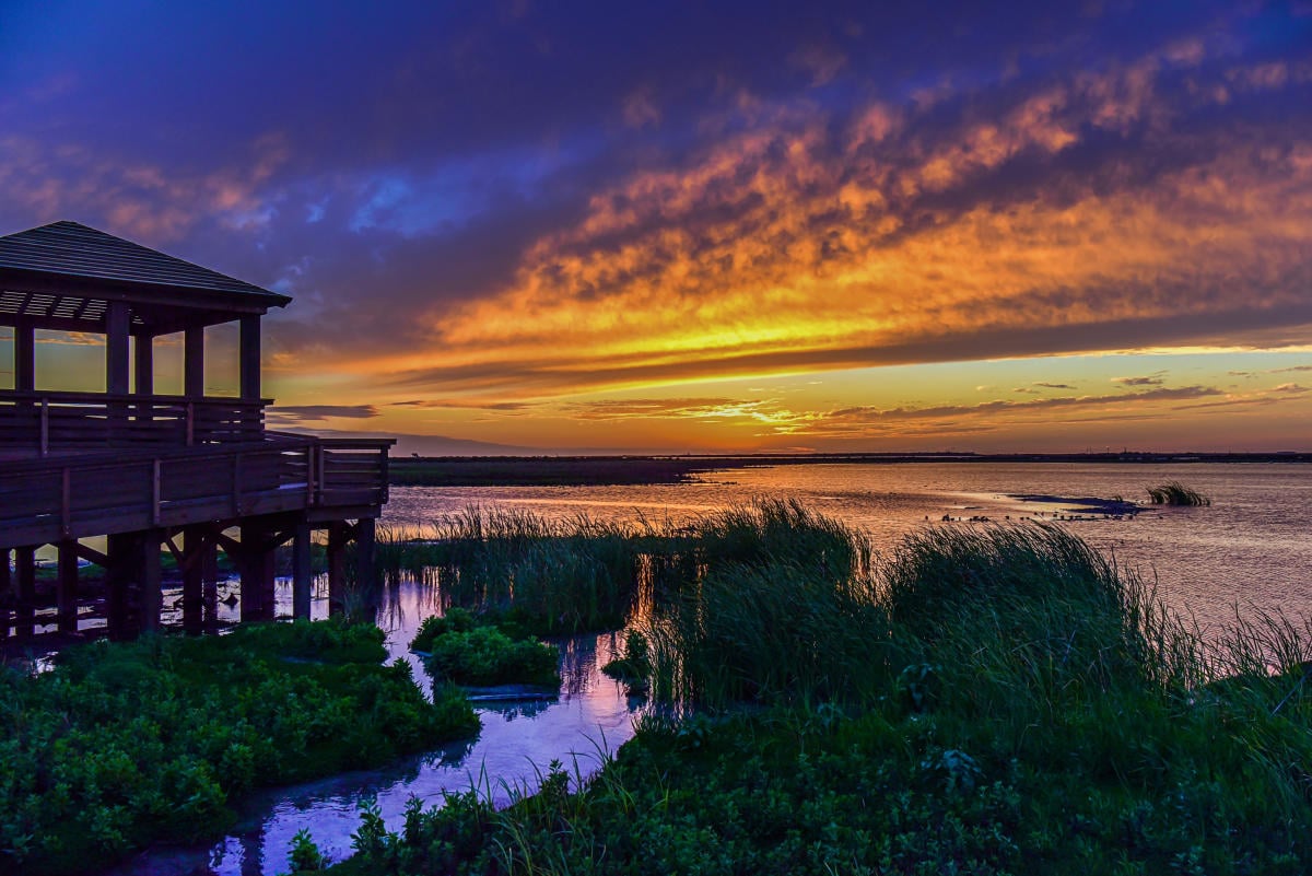 Charlie's Pasture Sunset View in Port Aransas