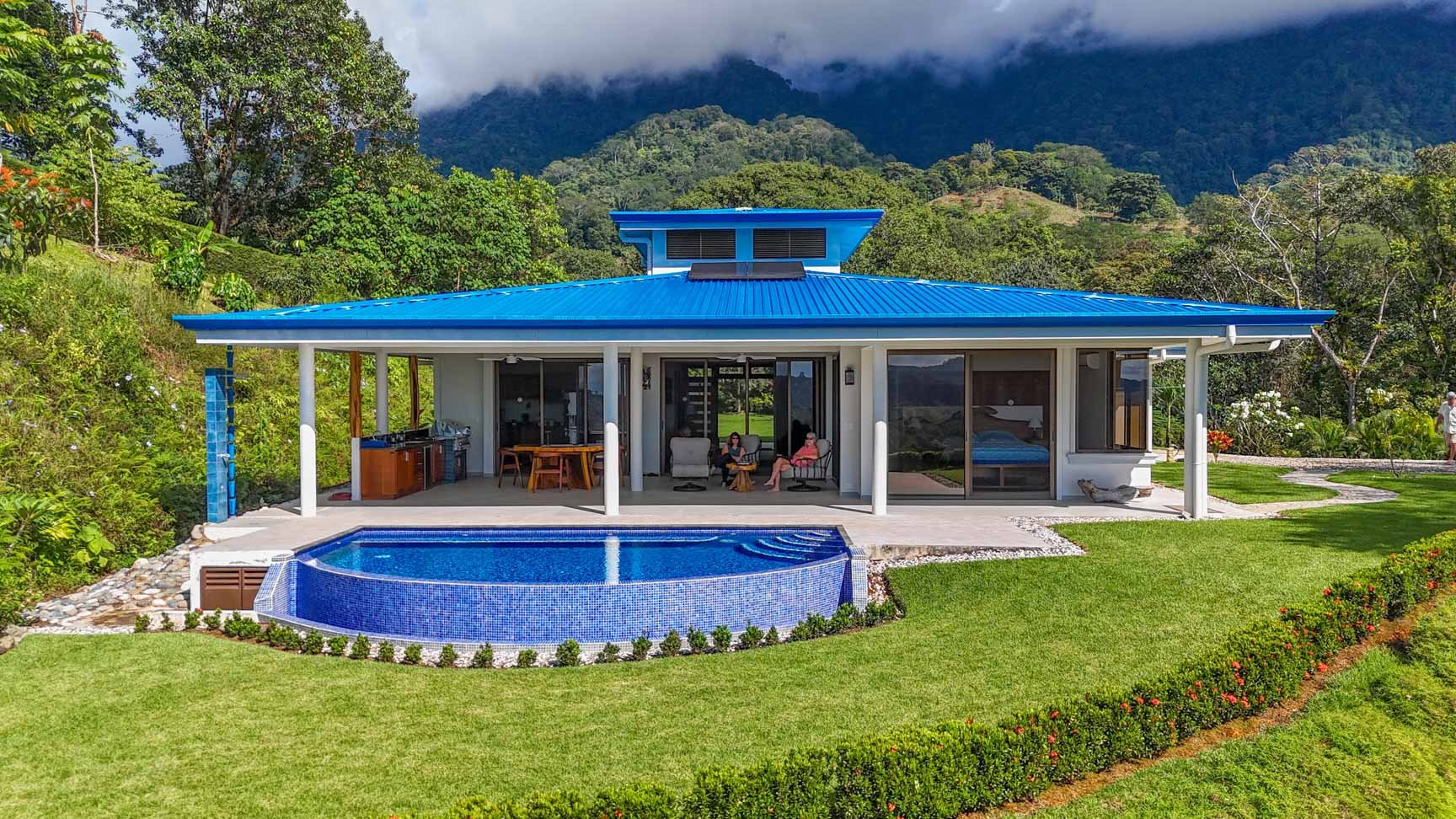 Private 2-Bed Hacienda with Ocean & Mountain Views, Pool & Development Potential in Ojochal