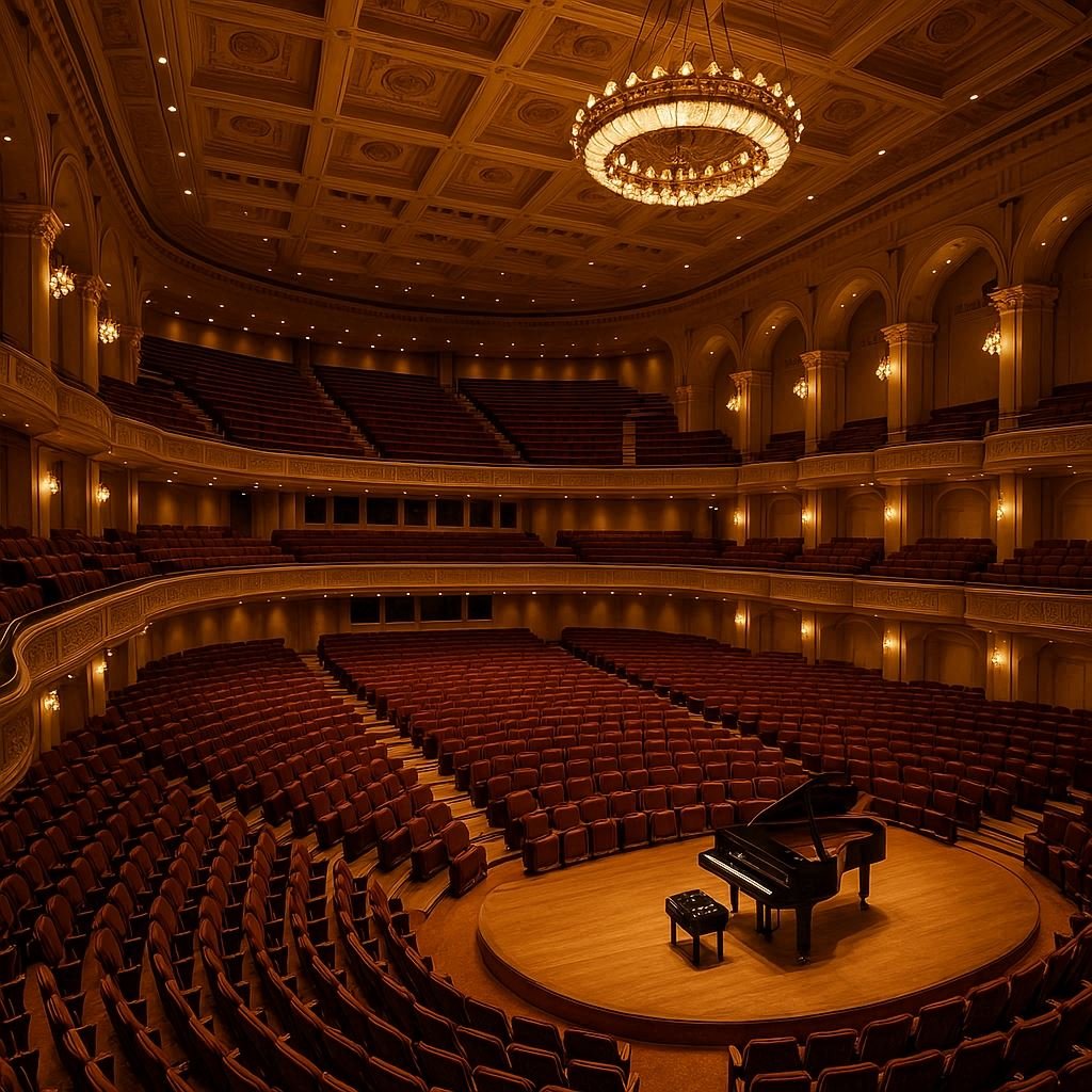 Elegant concert hall interior representing San Francisco's world-class performing arts venues