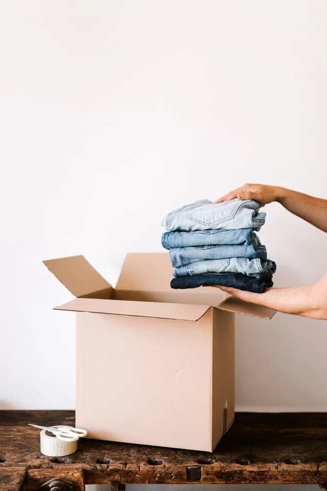 Decluttered home interior