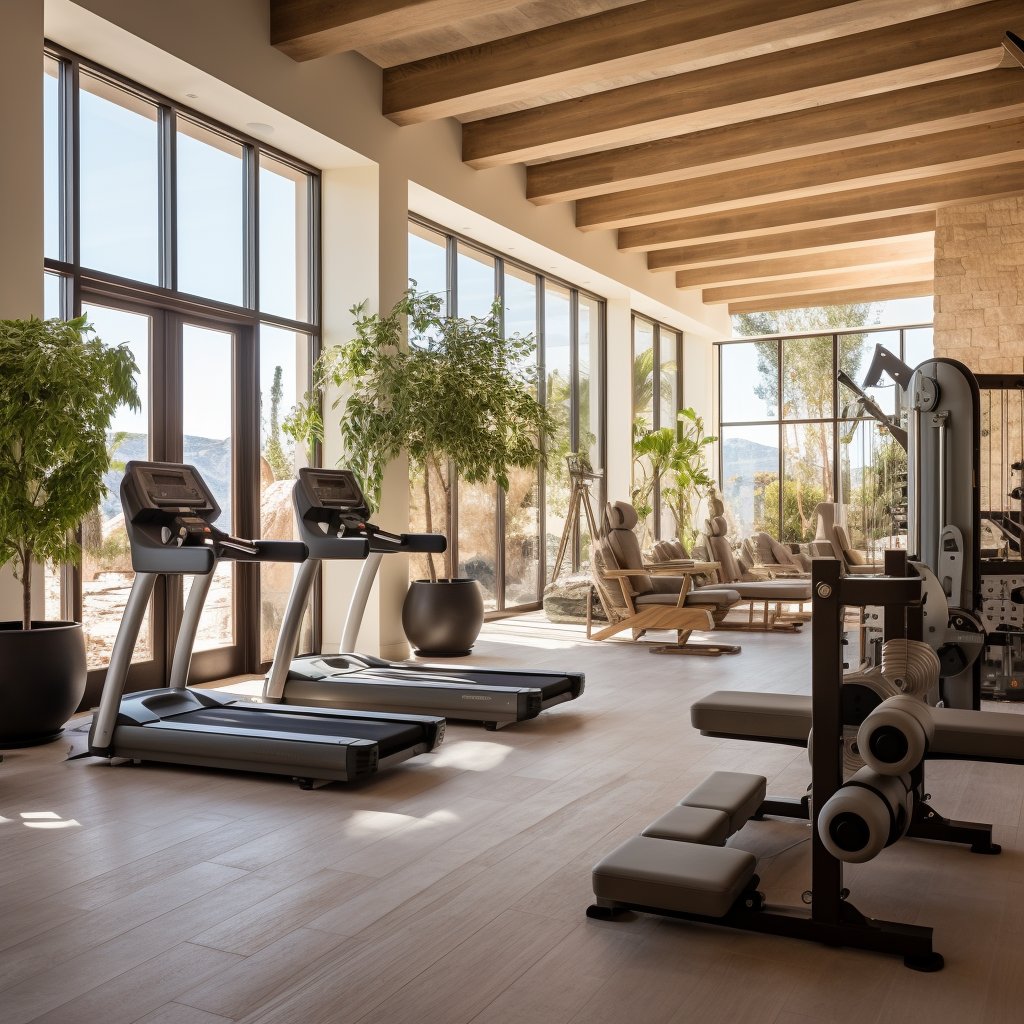 STATE-OF-THE-ART FITNESS CENTER WITH SAUNA