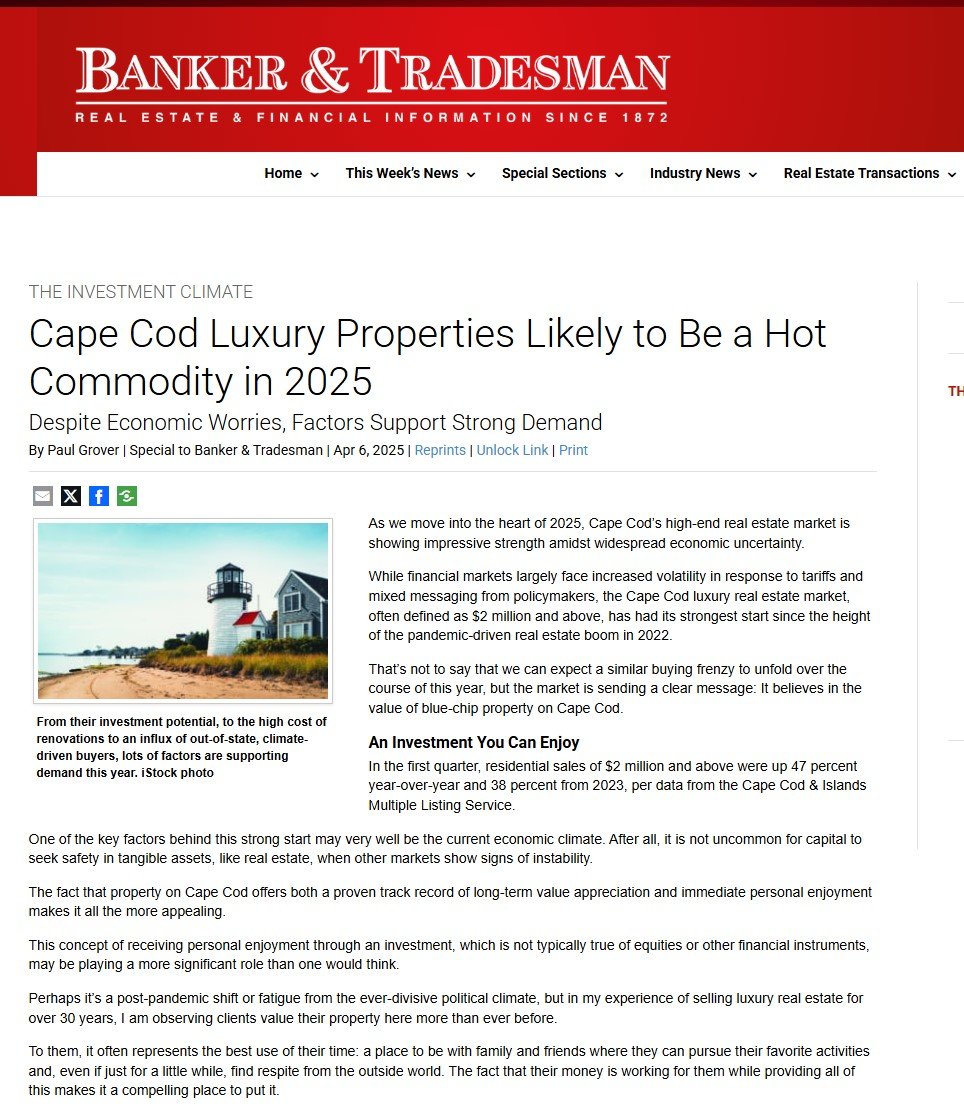 Cape Cod Luxury Properties Likely to Be a Hot Commodity in 2025