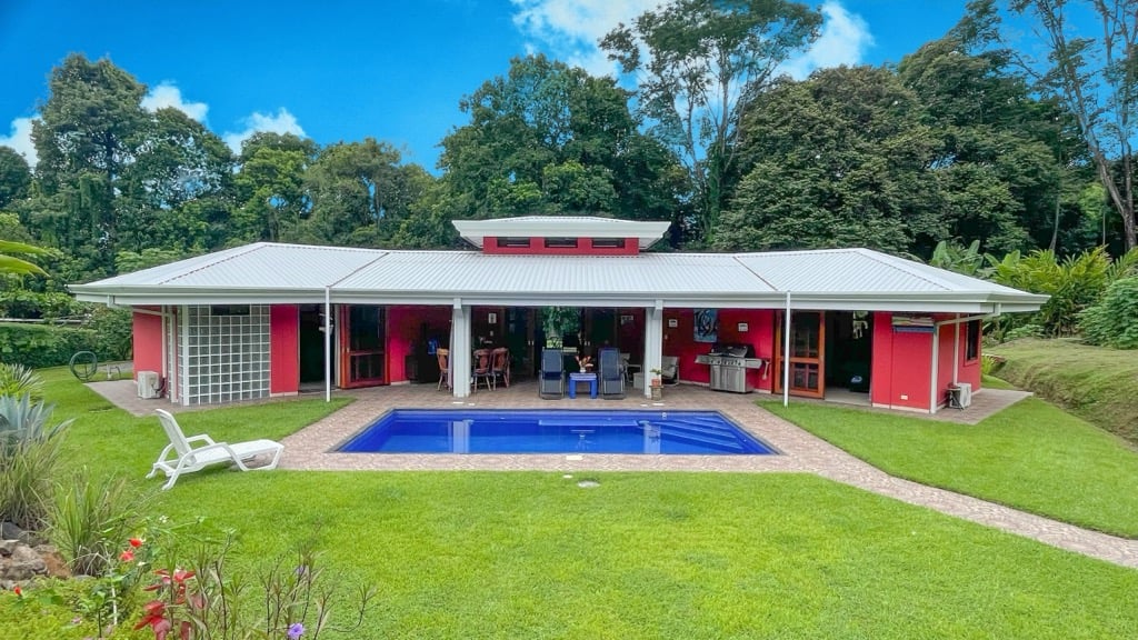 Contemporary Ojochal Retreat with Two Acres, Pool & Stream Access