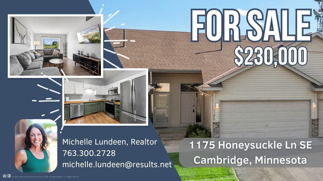 Welcome to 1175 Honeysuckle Ln SE, Cambridge, MN – $230,000