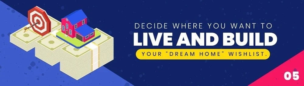Decide where you want to live and build your dream home wishlist.