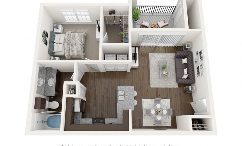 Beautiful 1/1 apartment home 20 minutes north of downtown!