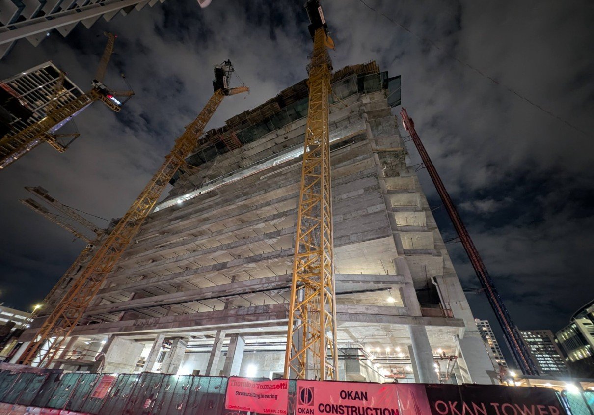 April 2025: Construction Photo of the 70-Story Okan Tower