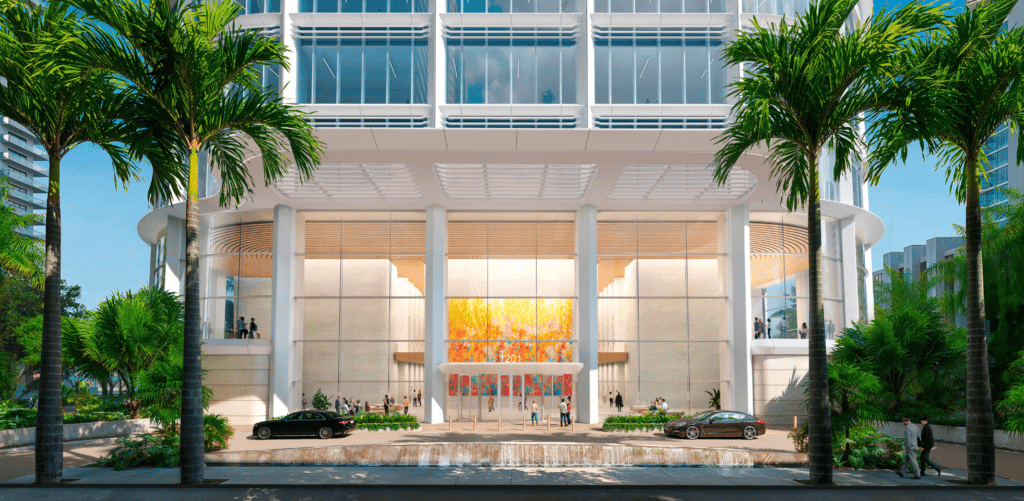 Shoreline Review Submitted For Foster + Partners-Designed Office Tower At 1201 Brickell Bay Drive In Brickell