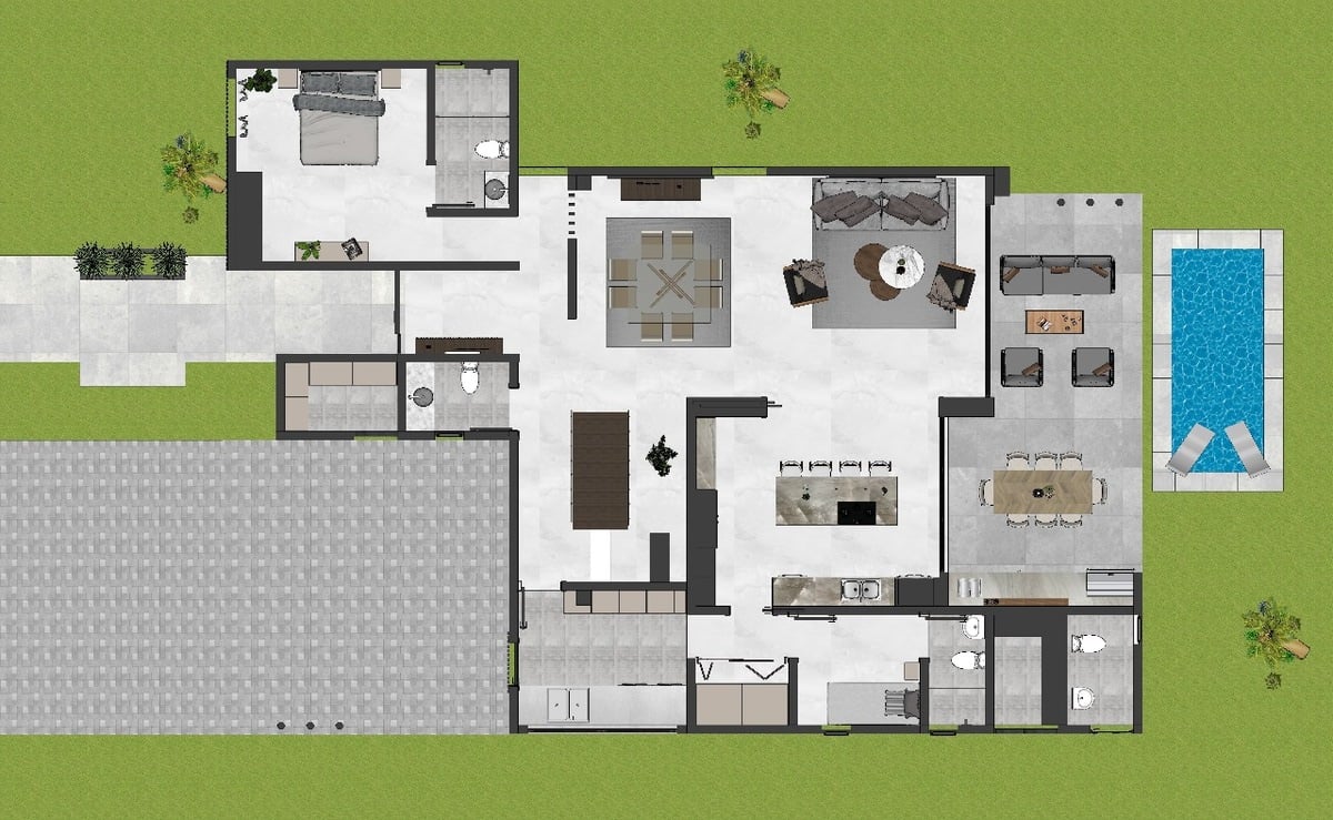 Minimalist Golf Community Home, Santa Ana, San Jose