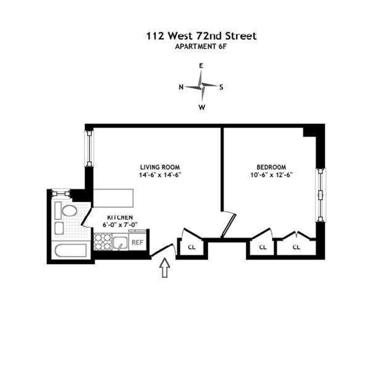 112 West 72nd Street Unit: 6F