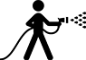 Person using a spray tool