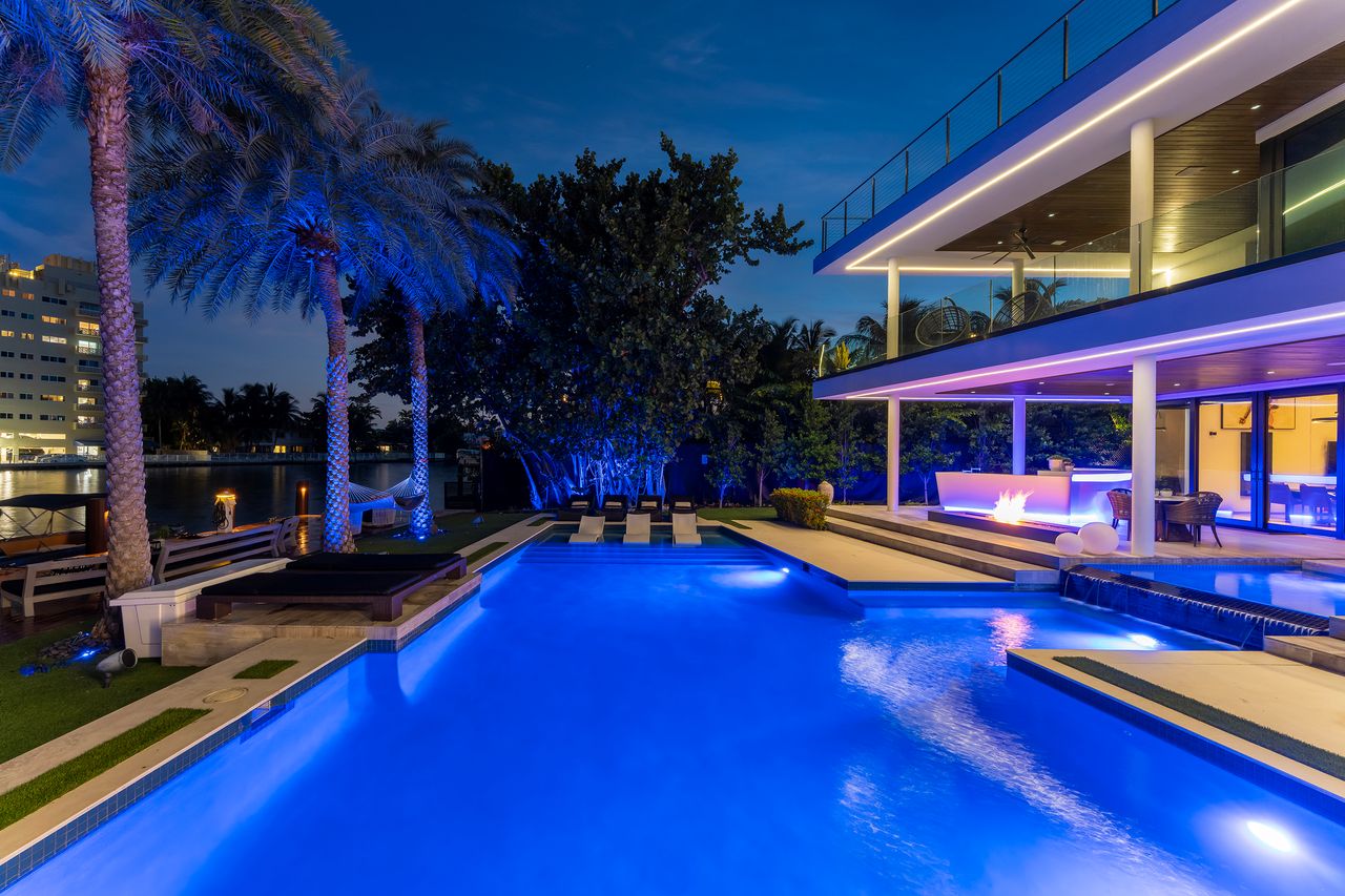 Striking Modern Tri-Level Waterfront Estate