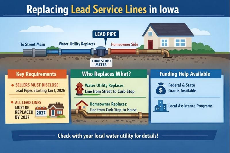 Iowa’s New Lead Service Line Disclosure Rule, What It Means for Home Buyers and Sellers